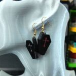 【3Dプリンター作品】小さくてかわいい“開いた棺桶”イヤリングを作ってみた💀✨